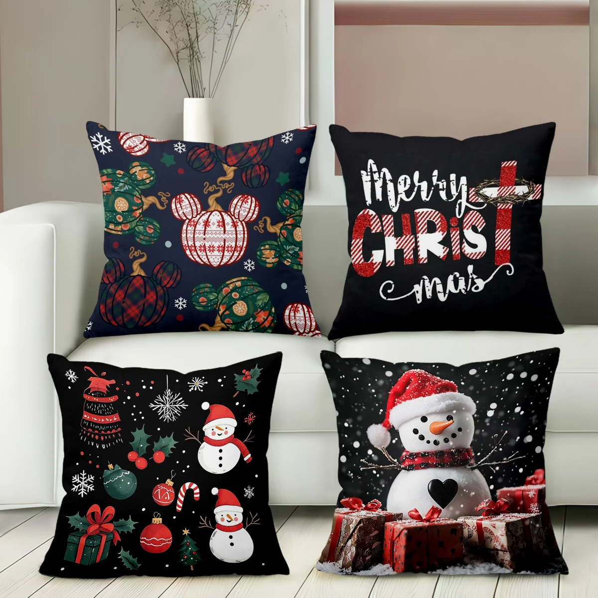 

Christmas Decorative Pillows Merry Christmas Theme Polyester pillowcase, sofa decorative cushion cov