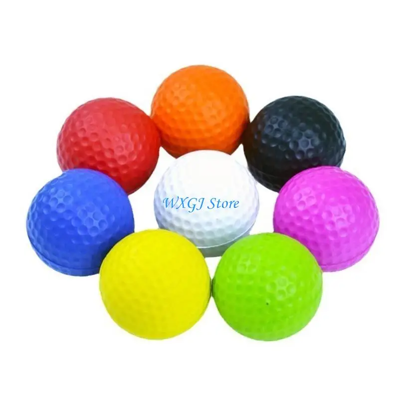 37JE 10 Pack Colored Golf Ball PU Foams Golf Practice Ball Flight Training Ball Set
