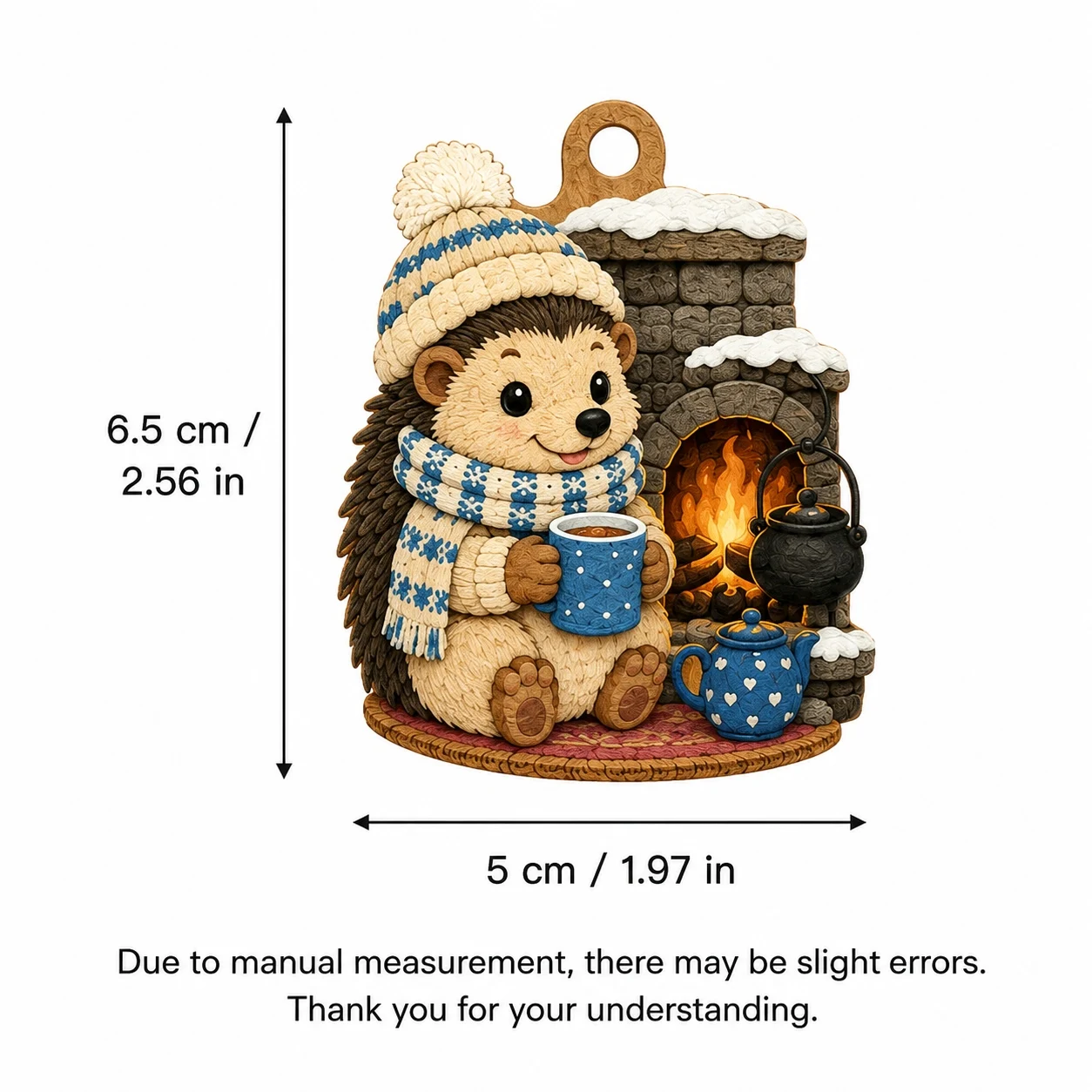 11 PCS Cozy Winter Hanging 2D Flat Felt Ornaments, DIY Felt Decorative Ornaments, Holiday Decor for  Halloween Party Accessories view 2