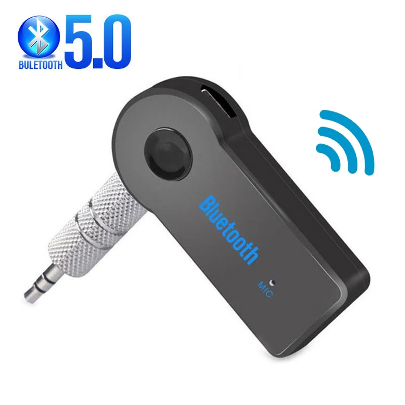 2 in 1 Bluetooth 5.0 Receiver Wireless Handsfree Transmitter Adapter Music Audio Aux A2dp Headphone 3.5mm Jack For Car Converse