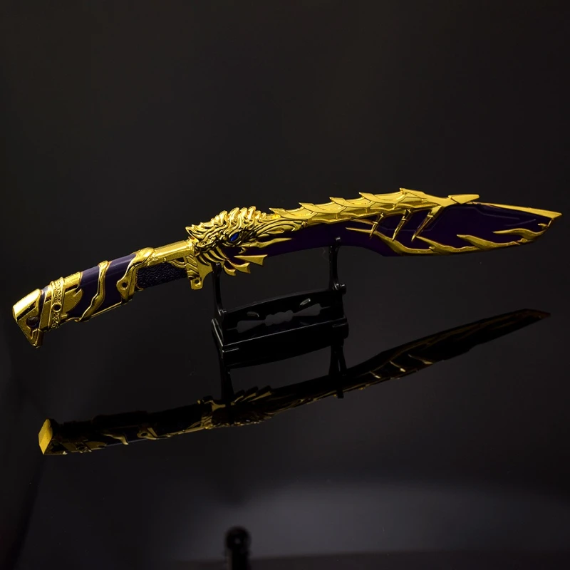 30 ซม./11.81in CrossFire เกมอุปกรณ์ต่อพ่วง Fire Unicorn เนปาล Unyielding Veteran การฝึกอบรมมีดอาวุธโลหะรุ่นของเล่นหัตถกรรมของขวัญ