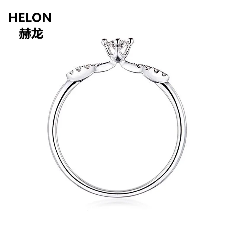 SI/H Natural Diamonds Engagement Ring for Women Solid 14k White Gold Wedding Anniversary Ring Christmas valentine's day Gift