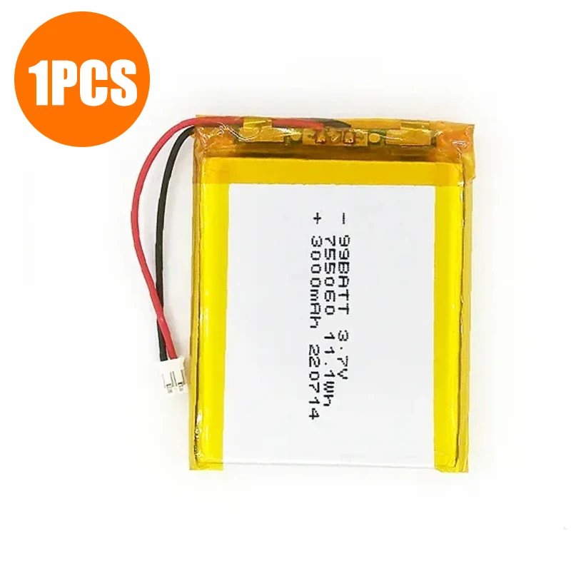 Robinella 755060 Akku 3,7 V 3000 mAh Lithium-Polymer-Akku Lipo-Li-Polymer-Zellen für Power Bank Tablet PCs Laptops Schönheitsinstrumente 6
