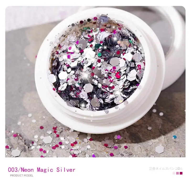 Nagel Glitter Flocken Set holo graphische Explosion Flash Pulver Pailletten Paille tte Maniküre Nail Art Pigment Dekoration Werkzeuge glsp