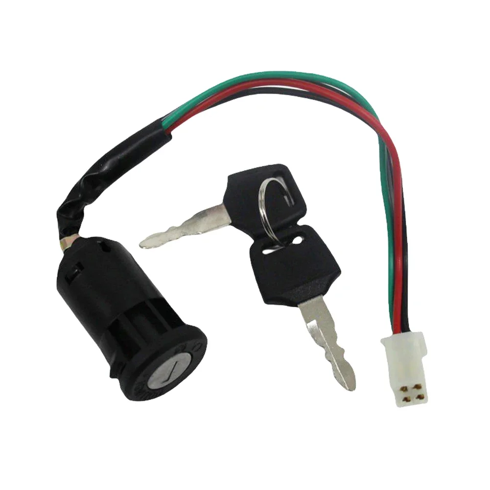 Universal Motorcycle Karting Ignition Switch 4 Pin Wire On/Off Ignition Switch with Keys for ATV 50/70/90/110/150/250cc