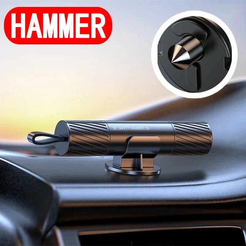 2-in-1-Auto-Sicherheitshammer, Notfall-Glasbrecher, Schneiden Sie den Sicherheitsgurt, hohe Härte, Wolframstahl, Rettungswerkzeug, Autozubehör