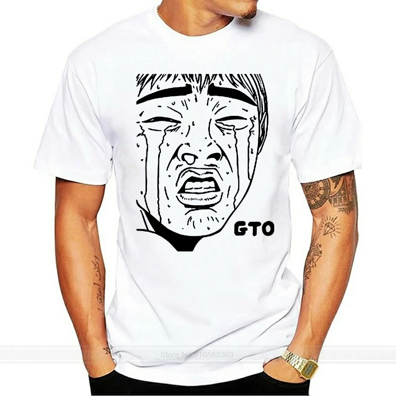 Crying Eikichi Onizuka Great Teacher Onizuka Mens 100% Cotton Cool T Shirt Printing T Shirt Graphic Men T Shirt Fitness