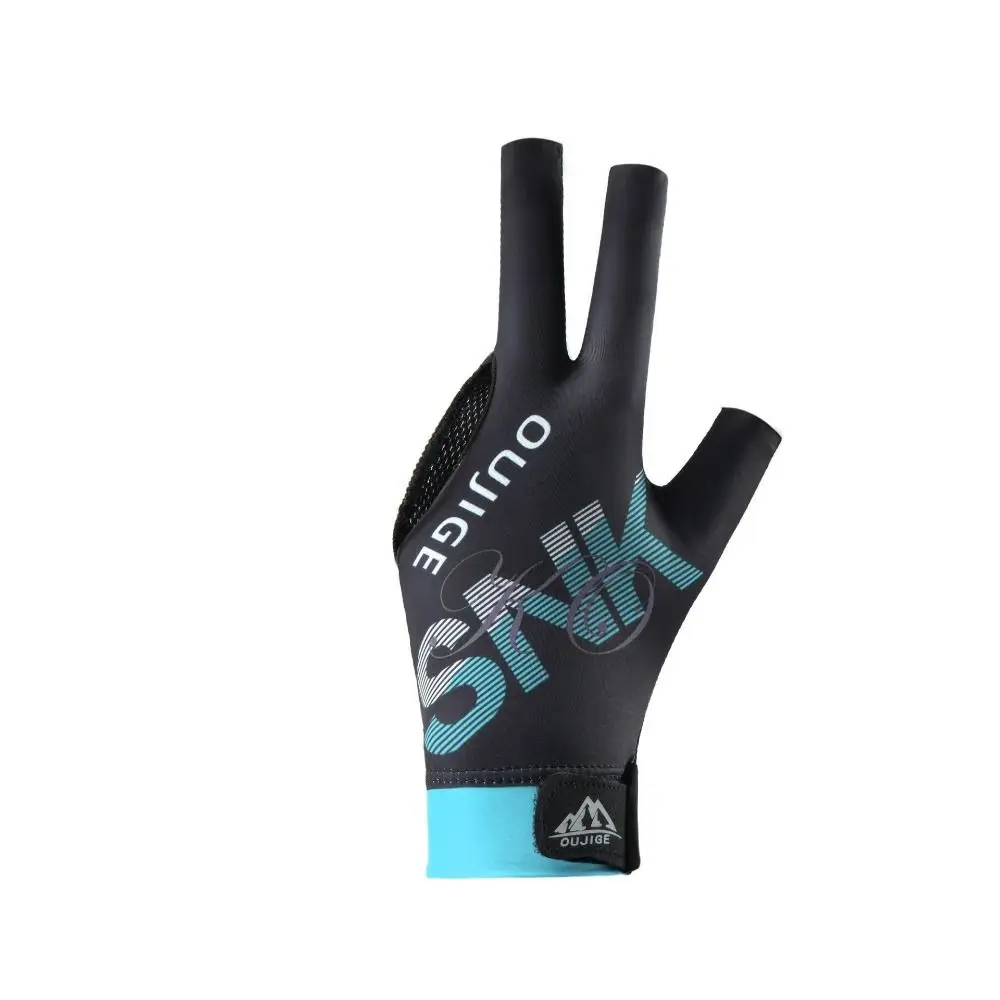 ثلاثة أصابع اليد اليسرى قفازات البلياردو اليد اليسرى مقاومة للاهتراء قفازات تدريب البلياردو خفيفة الوزن المكشوفة