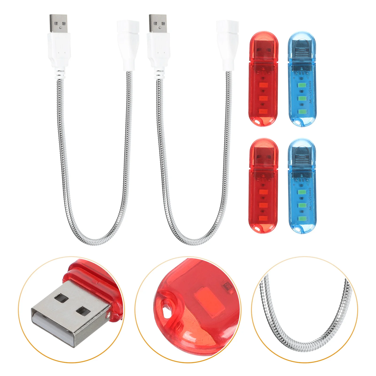 USBナイトライト1セット、ミニラップトップランプ、ポータブルコンピューターキーボードライト、ベッドサイドの装飾用、USBランプ、コンピューター周辺機器