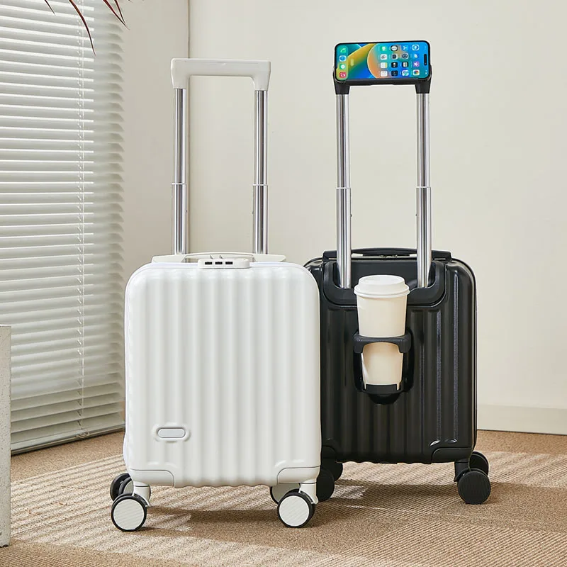 أمتعة محمولة مقاس 14 بوصة مع 3 مقابض تمديد حقيبة حمل خفيفة الوزن حقيبة سفر مع كوب وحقيبة حامل هاتف