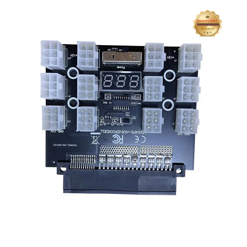 YD PCI-E 12V 50Pin to ATX 12 X 6Pin Power Supply Server Adapter Breakout Board for DELL 750W 1100W 1600W 2000W 2400W PSU GPU Min