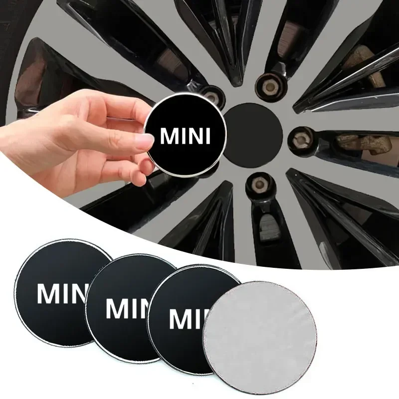 4Pc 56mm Car Wheel Hub Center Cap Sticker Metal Emblem Sticker For MINI Cooper One S Clubman R50 R53 R56 R60 F55 F56 R57 R58 R59