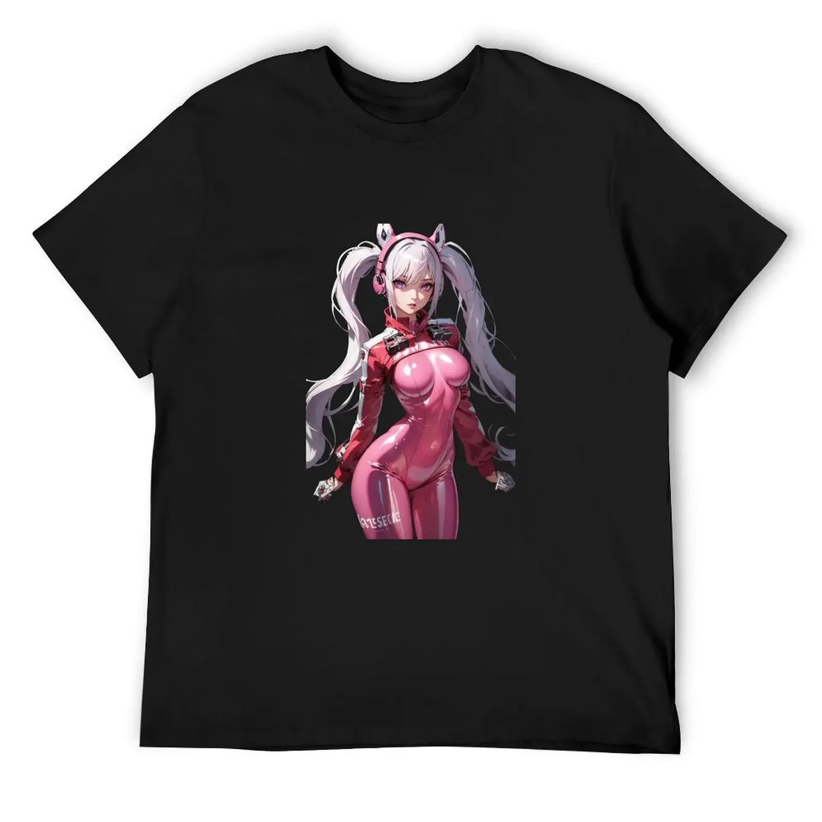 Leuke Alice NIKKE godin van de overwinning Fanart T-shirt wijde shirts dierenprint voor jongens anime outfits voor mannen