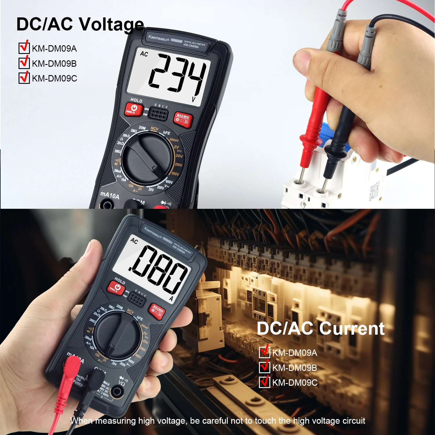 New DC/AC Digital Multimeter Resistance Capacitance Tester Smart Professional Digital Multimeter Electronic Maintenance Tools