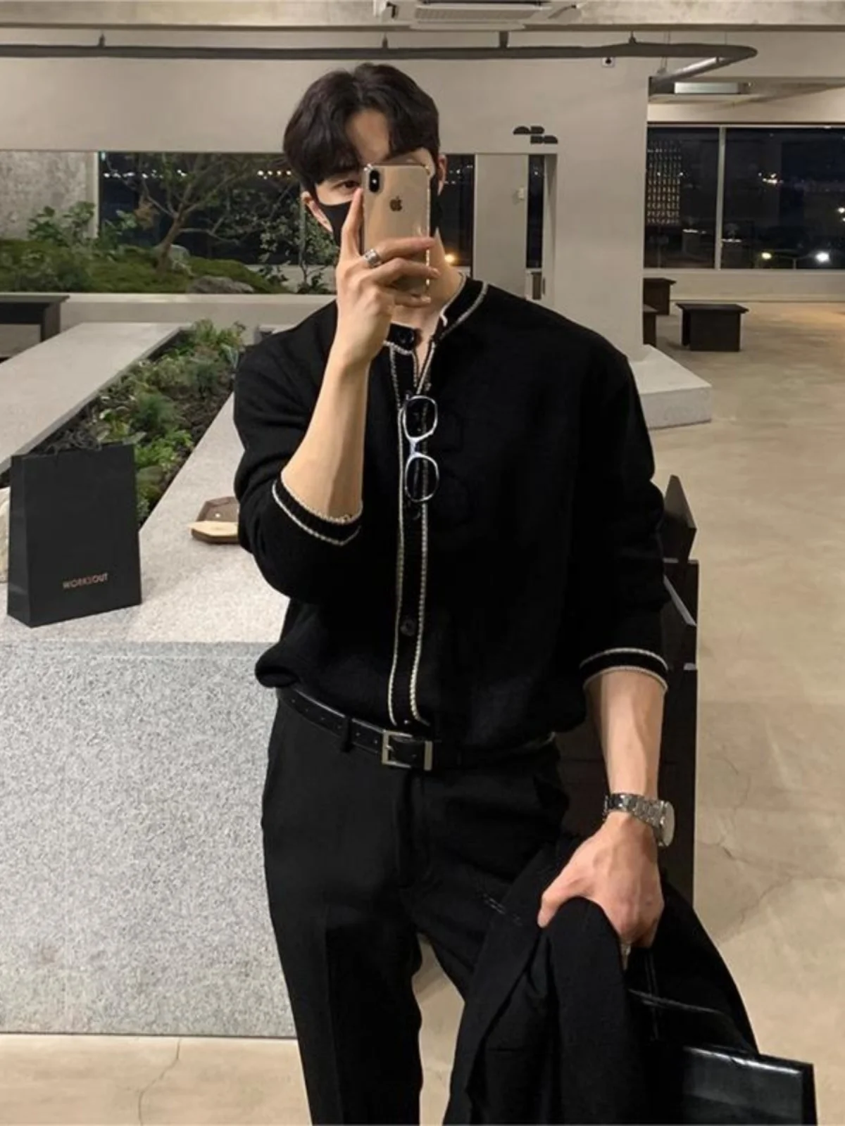 Trendy Loose Knitted Sweater for Men Couple Casual Autumn Long Sleeve round Neck Color Youthful Style Korean Dongdaemun