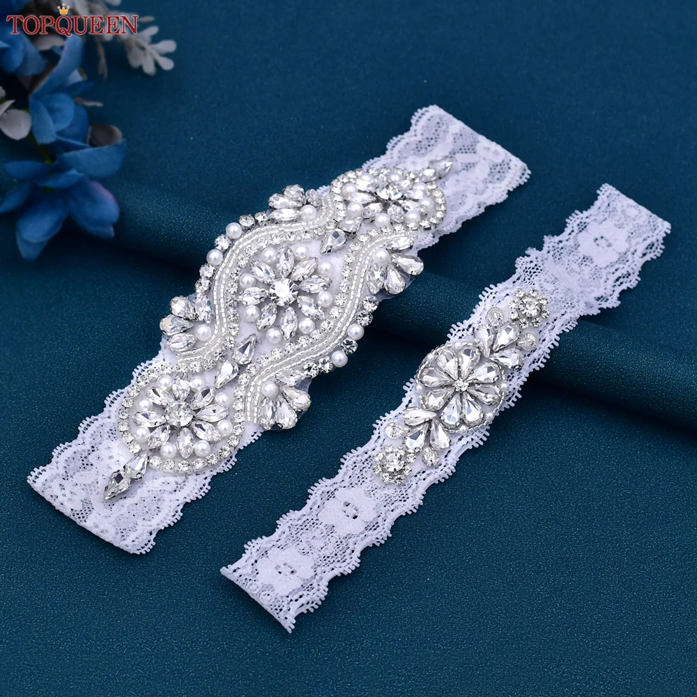 Topqueen Bruids Kousenband Riem Bruid Sexy Liguero Podwiazka Slubna Liga De Novia Jarretiere Mariage Bijoux Para THS05 ST33