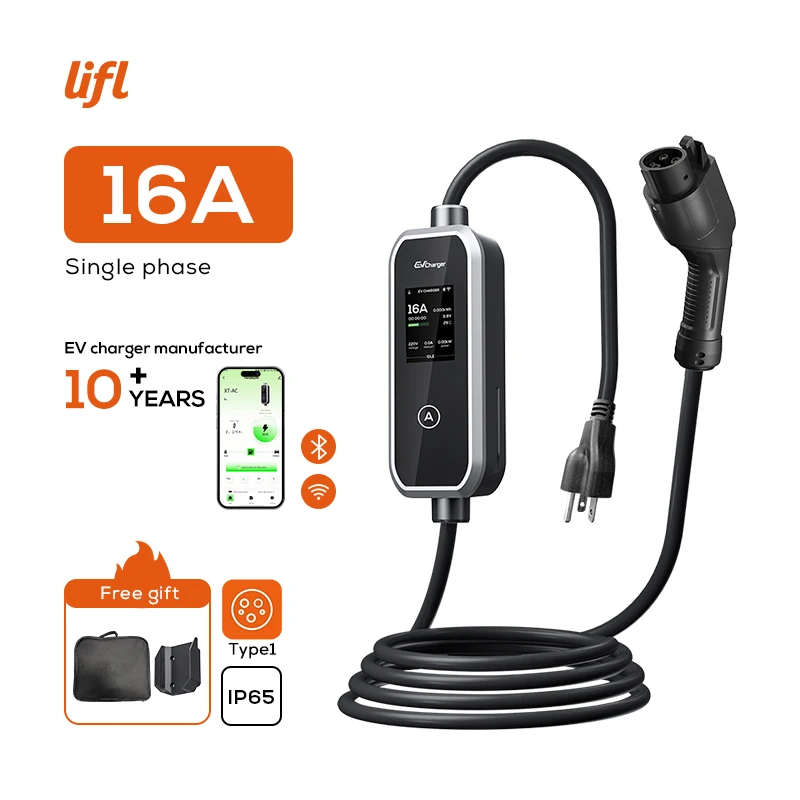 

Portable 3.5KW Electric Vehicle Charger Type 1 16A Charging Station Box with CEE Plug for EV Fast Charging