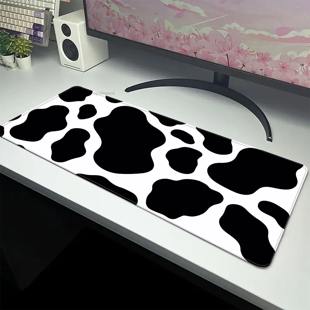 

Office Computer Black and White Mouse Pad Milk Table Carpet Gaming Speed Keyboard Pads Laptop Desk Mat Gamer Mousepad 900x400mm