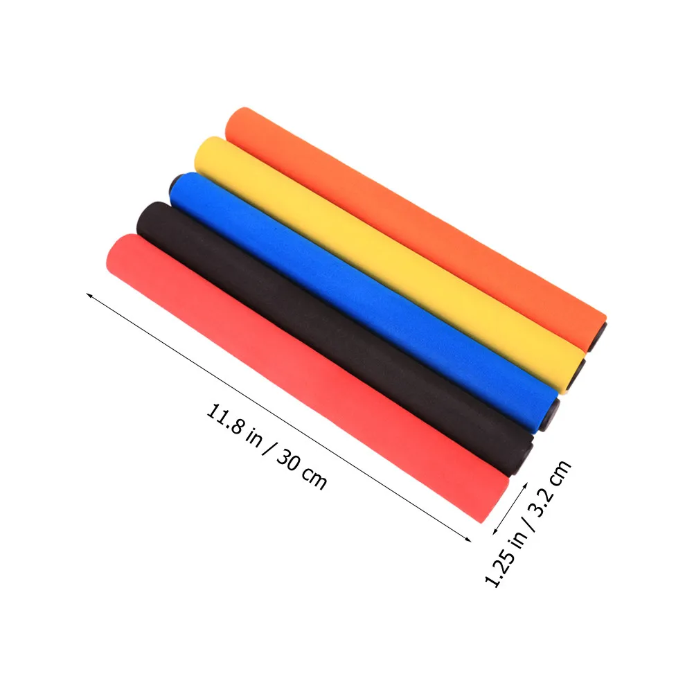 5Pcs Reliable Wear-Resistant Sponge Relay Sticks Smooth Fall-Resistant Surface for Children Competition Relay Race Training