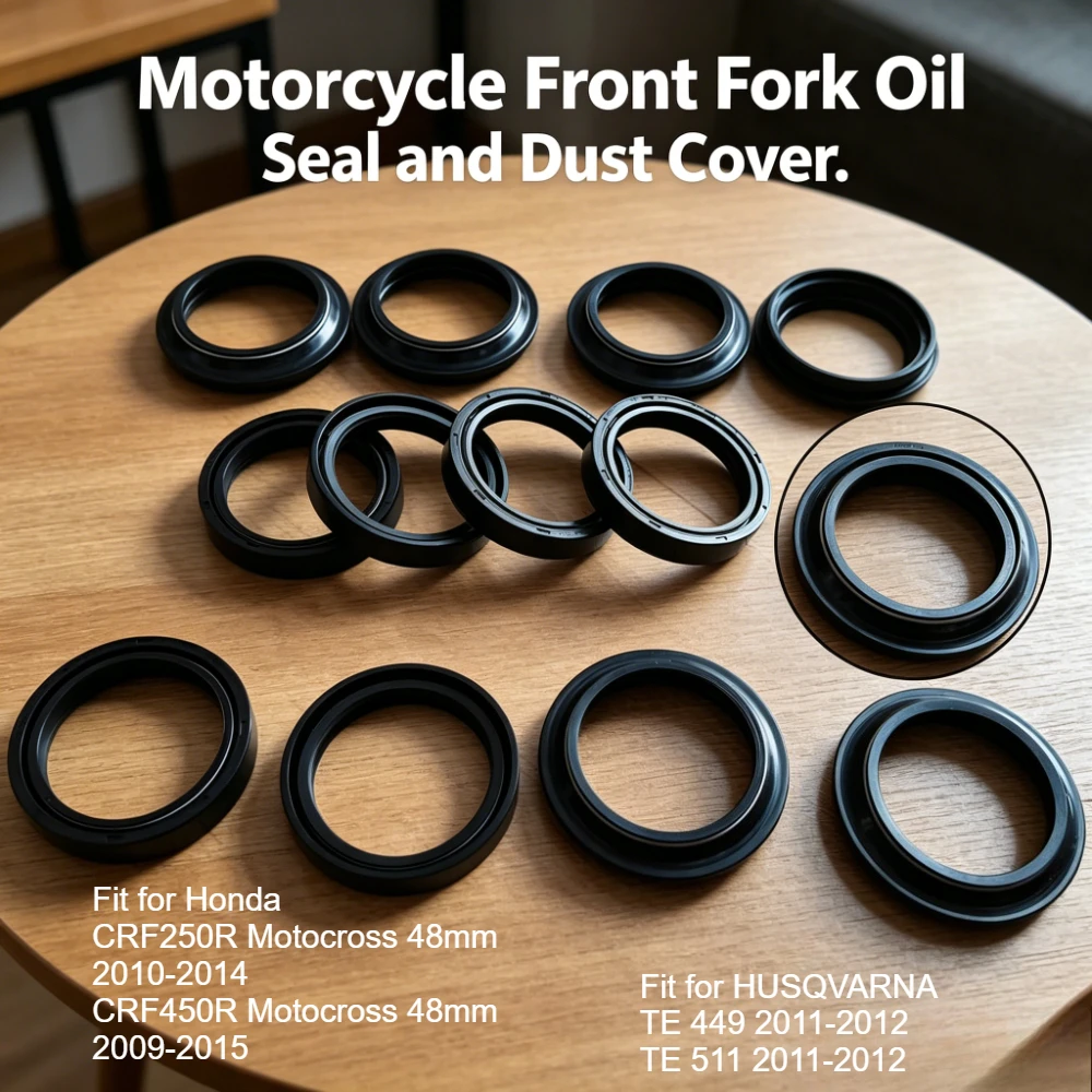 

2pc/4/8/16pc 48x58x9.5/11.5 Motor Front Fork Dust Oil Seal 48 58 For Honda CRF250 R CRF450R Motocross For HUSQVARNA TE449 TE511