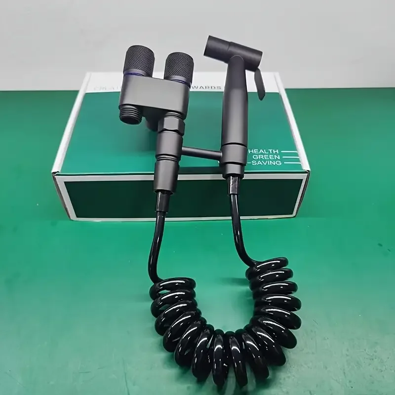 

Modern Dual mop toilet cleaning faucet, wall mounted, dual outlet function water angle valve, non electric ceramic valve