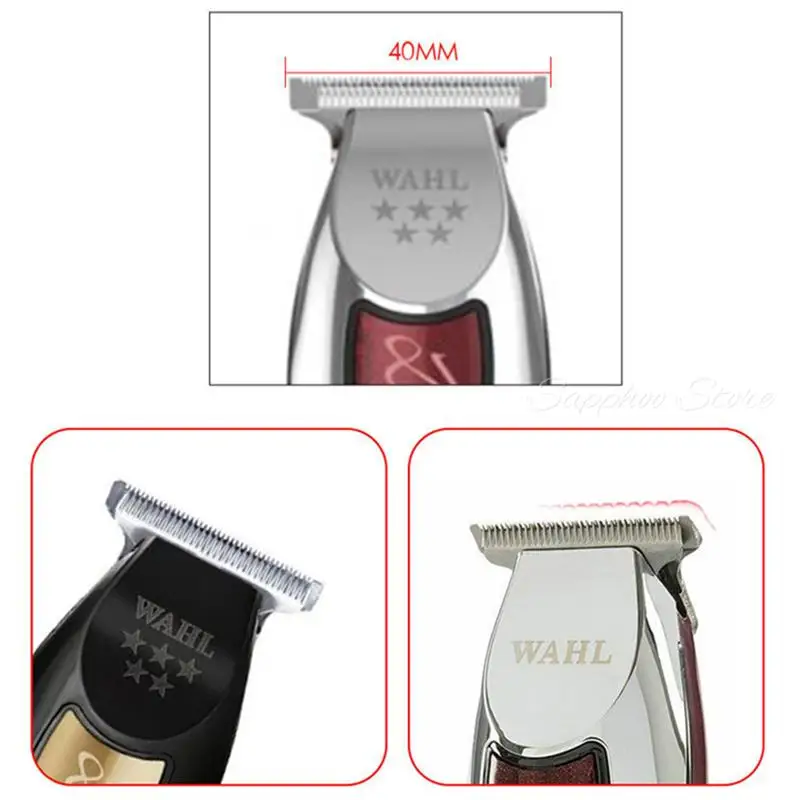 Pro Electric Hair Clipper Blade For Wahl Detailer Trimmer 8081 Replacement Blade Set Ceramic Titanium Hair Trimmer Head