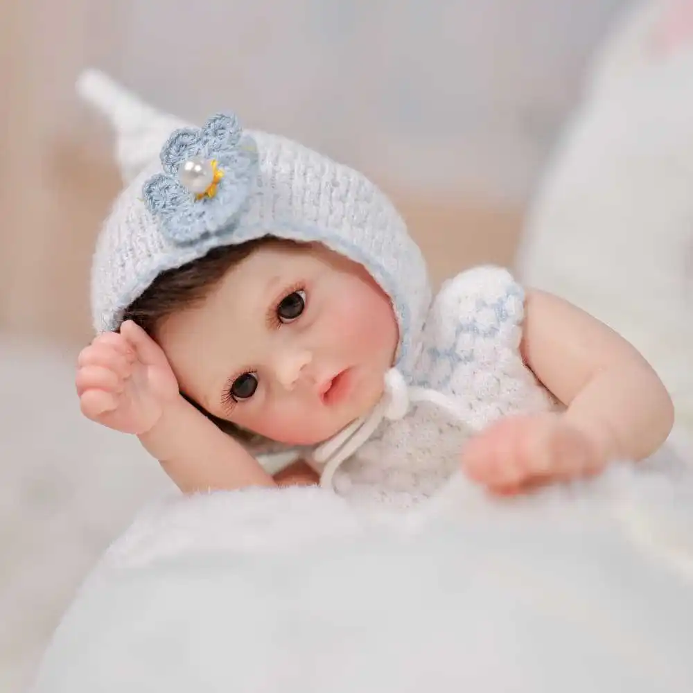 Cloveray 12 inch Full Body Silicone Realistic Reborn Baby Doll Super Soft Silicone Doll Handmade High-quality Original Kid Gift