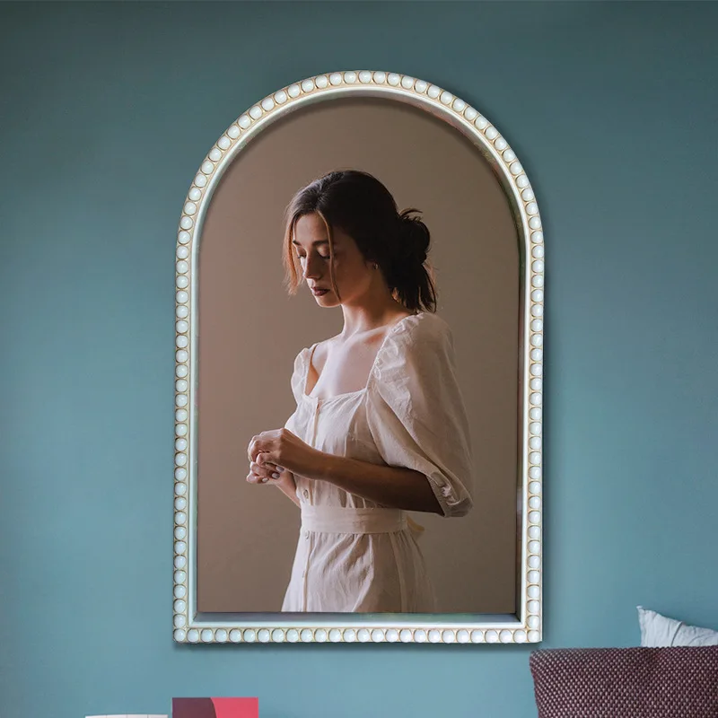 French American retro arched bathroom frame, vanity frame