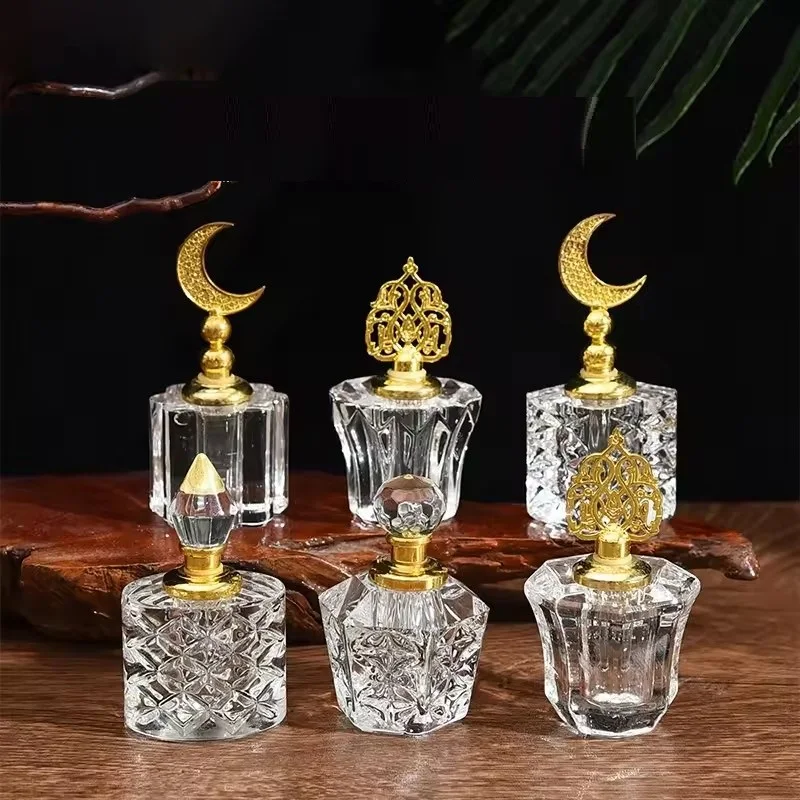 6pcs High-grade 3ml/5ml Empty Clear Crystal Glass Essential Oil Bottle Attar Oil /Perfume Bottle With Glass Stick