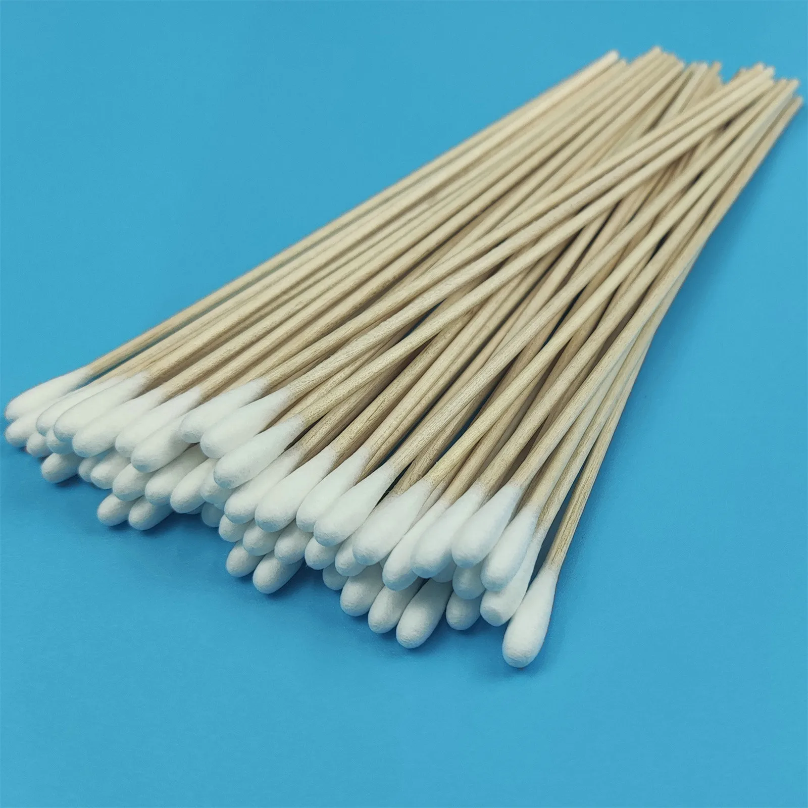 200pc Cotton Swab 6-Inch Single Head Degreased Wood Swab Cotton Swab Long Birch Wood Swab Cotton Swab Purification Cotton Swab