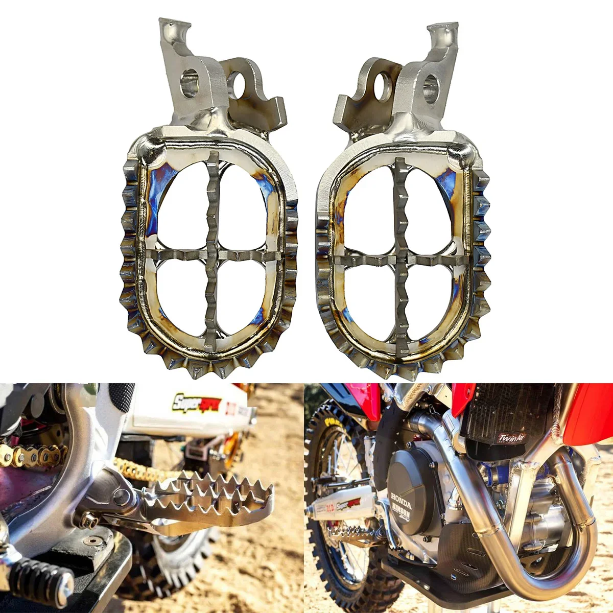 

Motorcycle Titanium Alloy TC4 Foot Rest Pegs Footrest Footpeg For HONDA CRF250R CRF450R CRF250X CRF450X CRF 150R 250R 450R 250