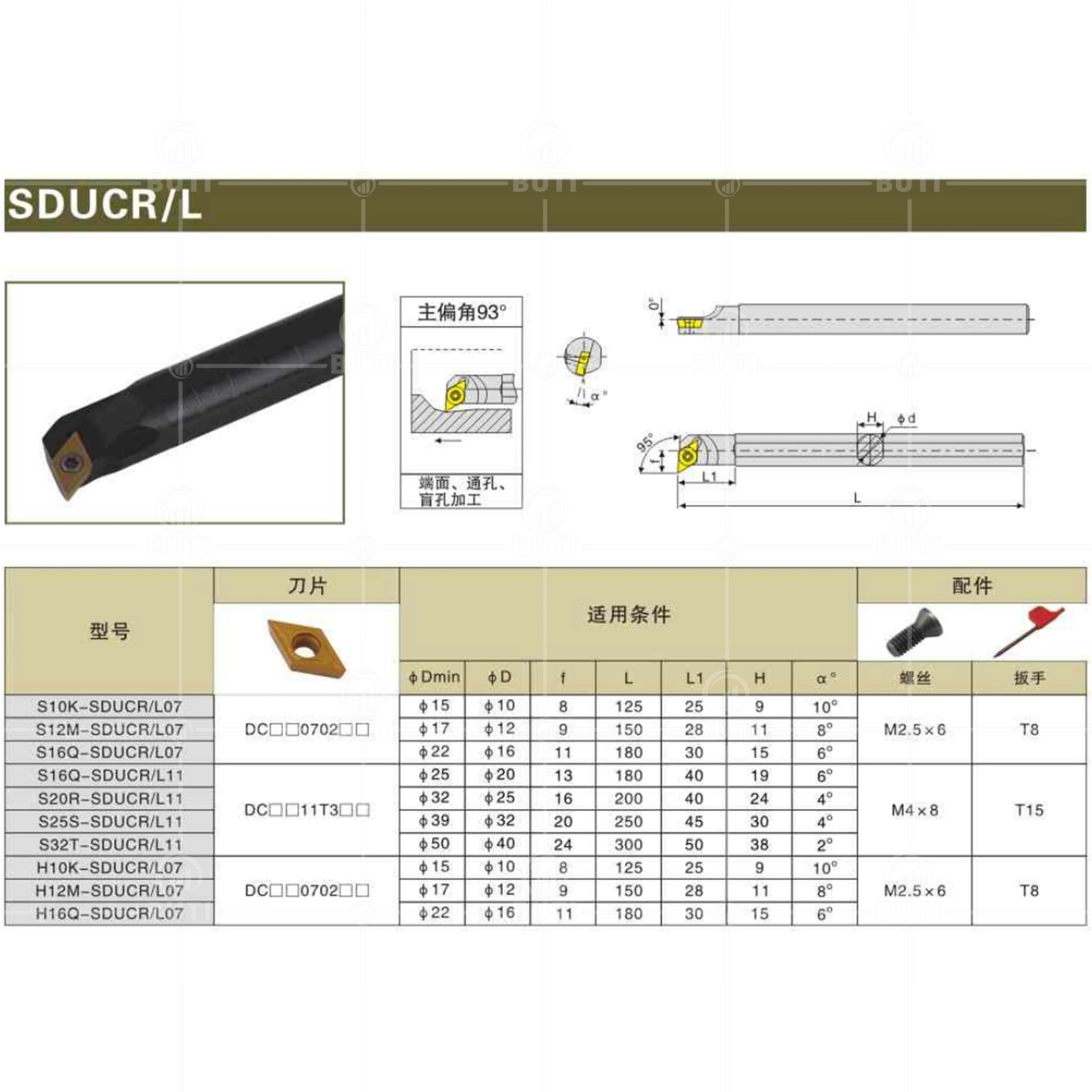 DESKAR 100% originale SDUCR SDUCL Bar CNC portautensili bianco con utensili da taglio per tornio a foro piccolo per inserti DCMT070204 DCMT11T304