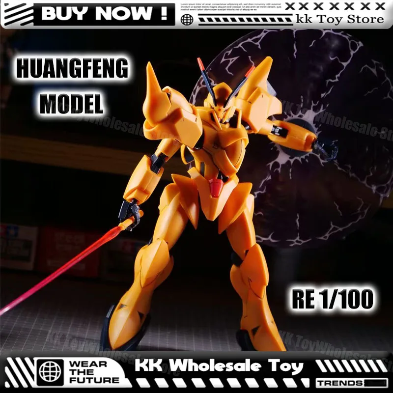 재고 있음 HUANGFENG 모델 1/100 RE AZMT-S12G 쇼크웨 조립 모델 키트 애니메이션 액션 피규어 로봇 플라스틱 모델 선물 장난감