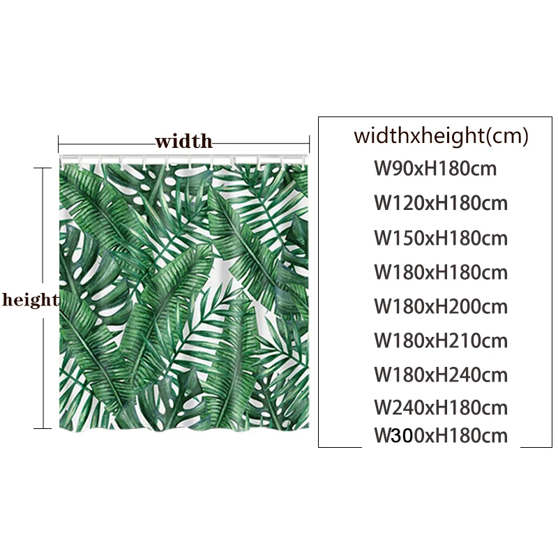 high quality washable bathroom curtains 3D printing shower curtain polyester bath screens home decoration