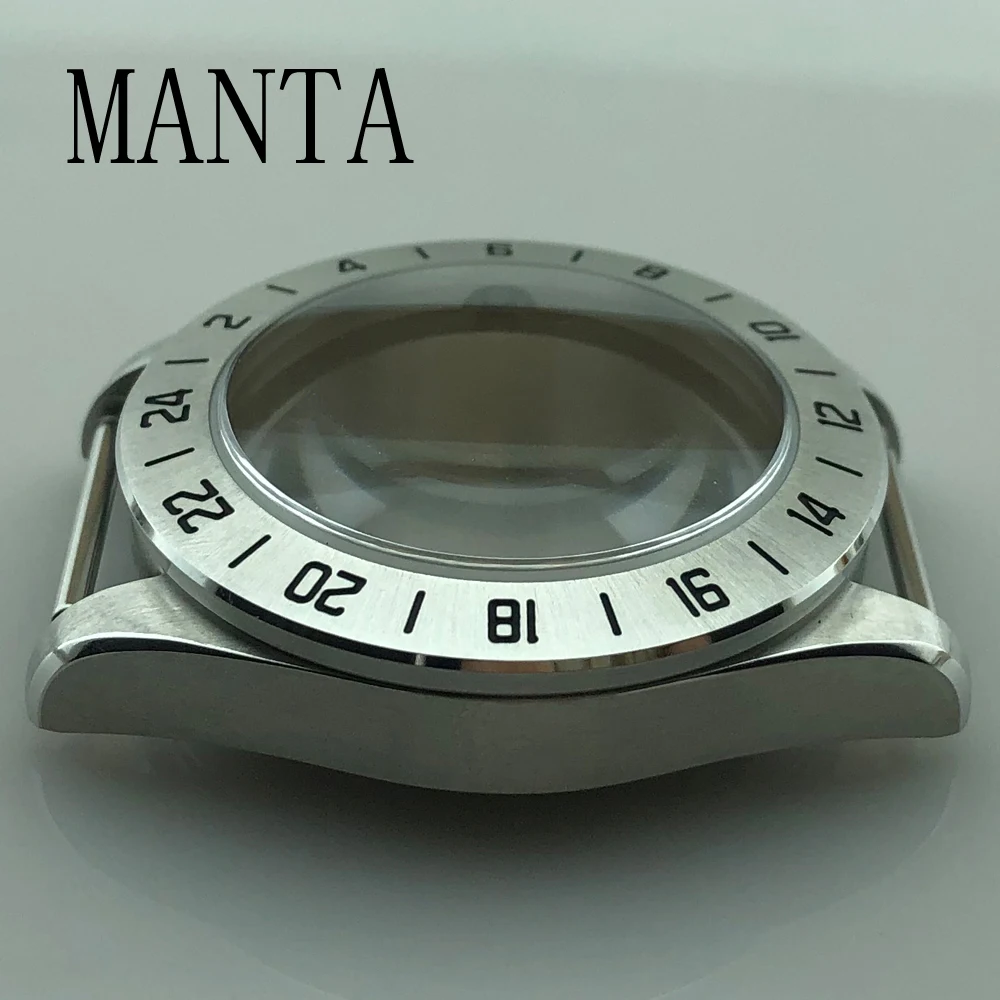 زجاج MANTA-Sapphire لساعة الحركة ، حافظة ، مناسبة لـ NH35 و NH36 ، 39 أجزاء ساعة فضي