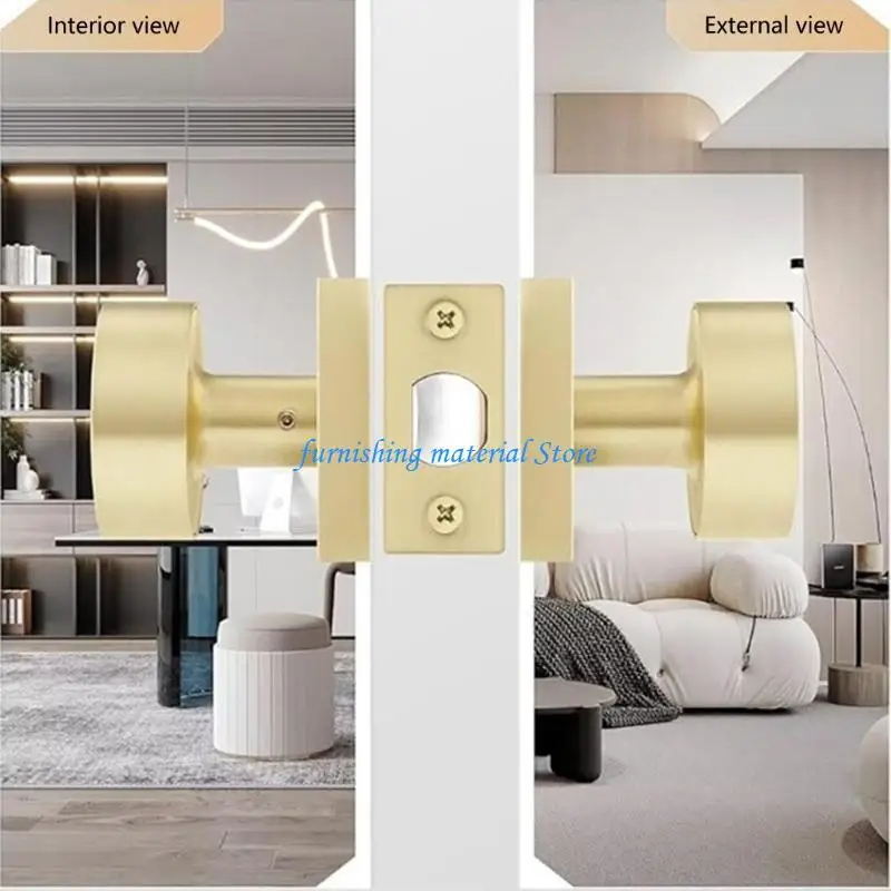 

Y5GD Heavy Duty Square Door Handle Gold Interior Door Knobs with Square Designs Suitable for Bedroom & Bathroom Privacy