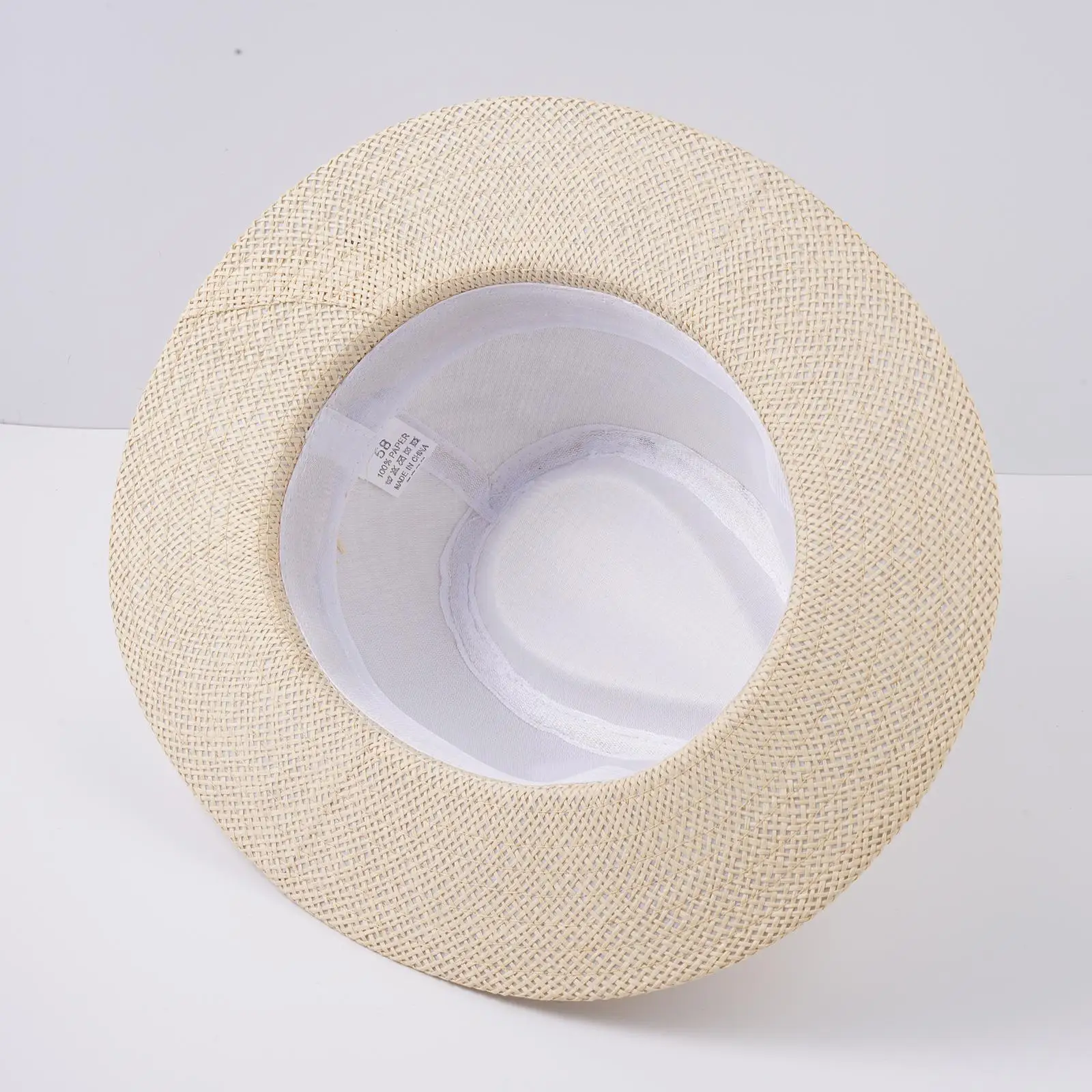 Hot Fashion Summer Casual Trendy Beach Sun Straw Panama Jazz Hat Cowboy Fedora Hat Gangster Cap Women Men Wedding Hat Wholesale