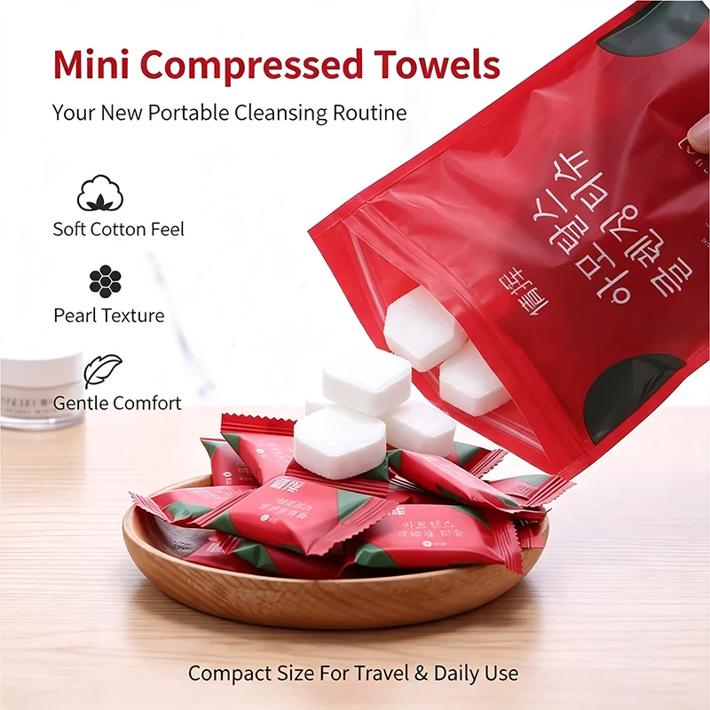 20 PCS Mini Compressed Towel Tablets Disposable Portable Reusable Towel Thicker Style Magic Compressed Travel Camping Must-Have