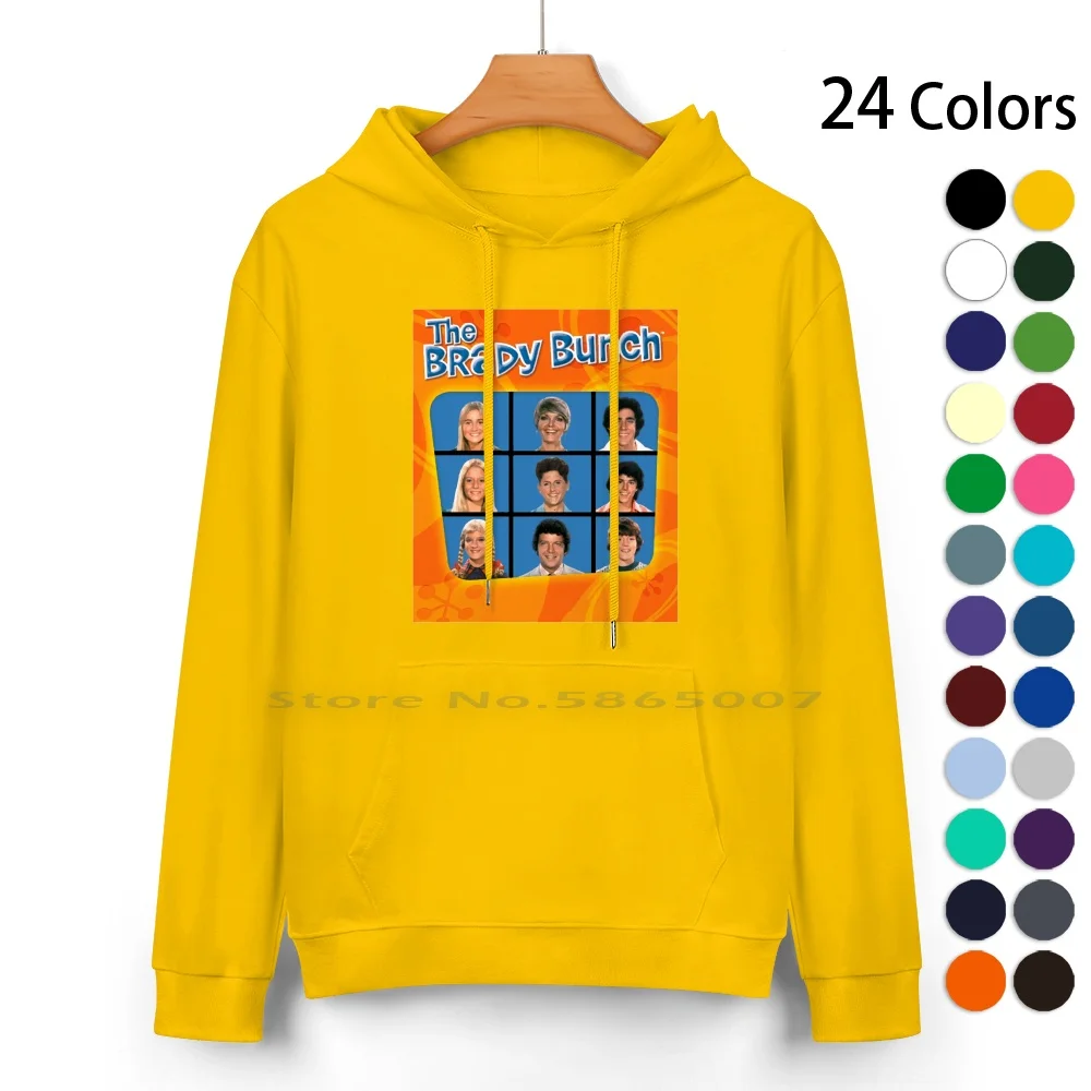 The Brady Bunch Pure Cotton Hoodie Sweater 24 Colors Brady Bunch America Sitcom Schwartz 1969 Tv Series Family Blend Six