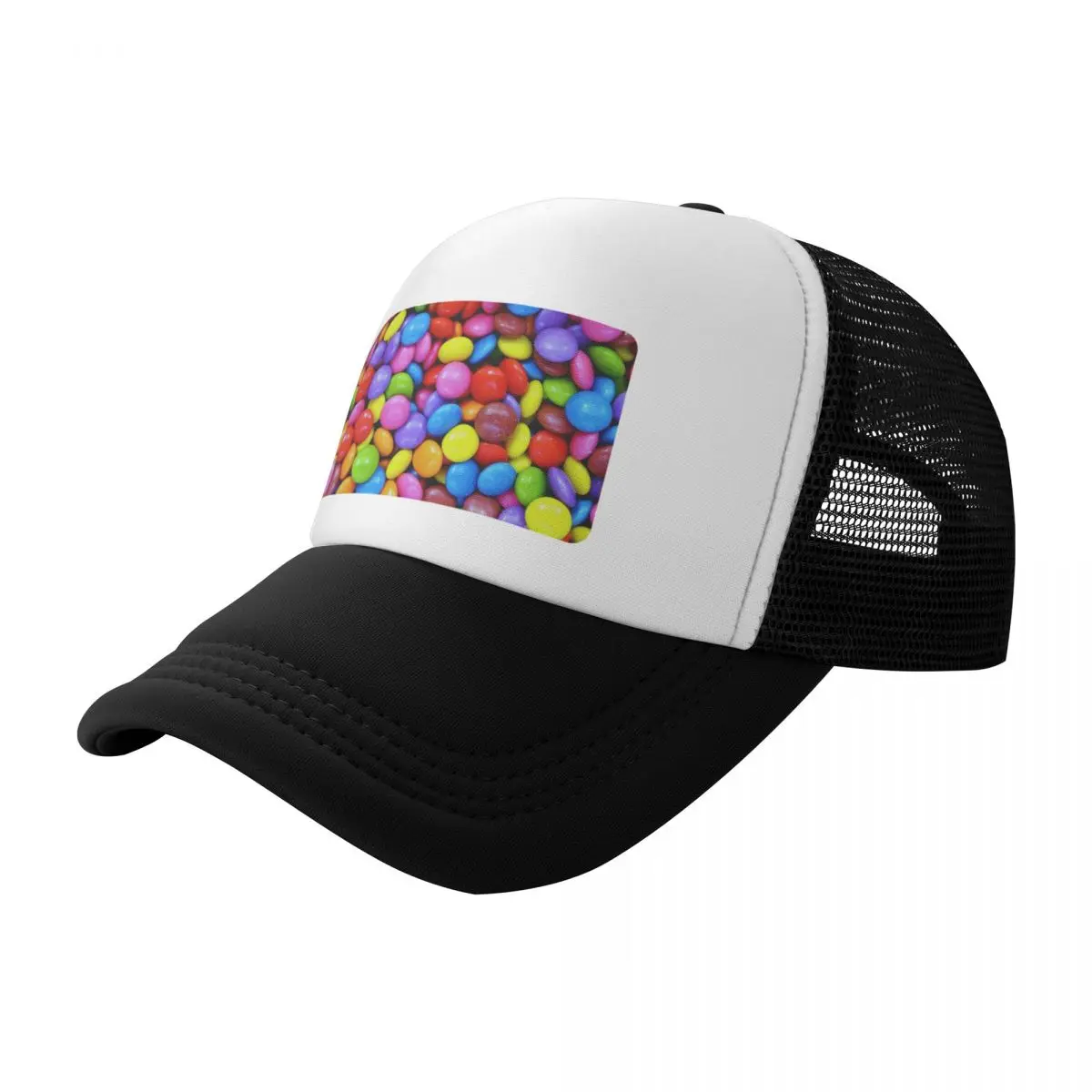 

Smarties Background - Candy Sweets Chocolate Lover Gift Baseball Cap Brand Man cap Luxury Hat sun caps Men's Caps Women's