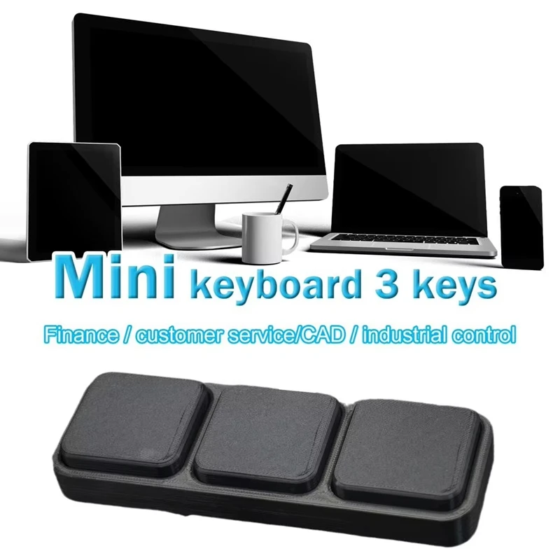 Super SaleOversized 3 Keys Custom Keyboard Copy Paste Cut Shortcut Keys Programming Macro Big Button Keypad for Programmer
