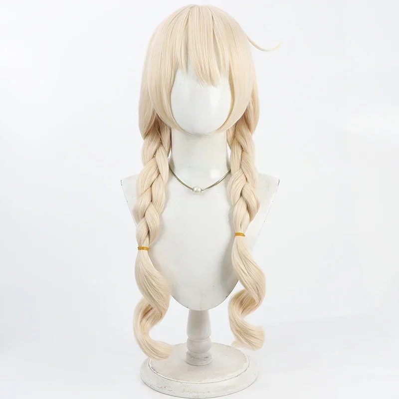 Le Temeraire Cosplay Wigs Game Azur Lane FFNF Le Temeraire 70cm Light Blonde Braided Wig Synthetic Hair Heat Resistant