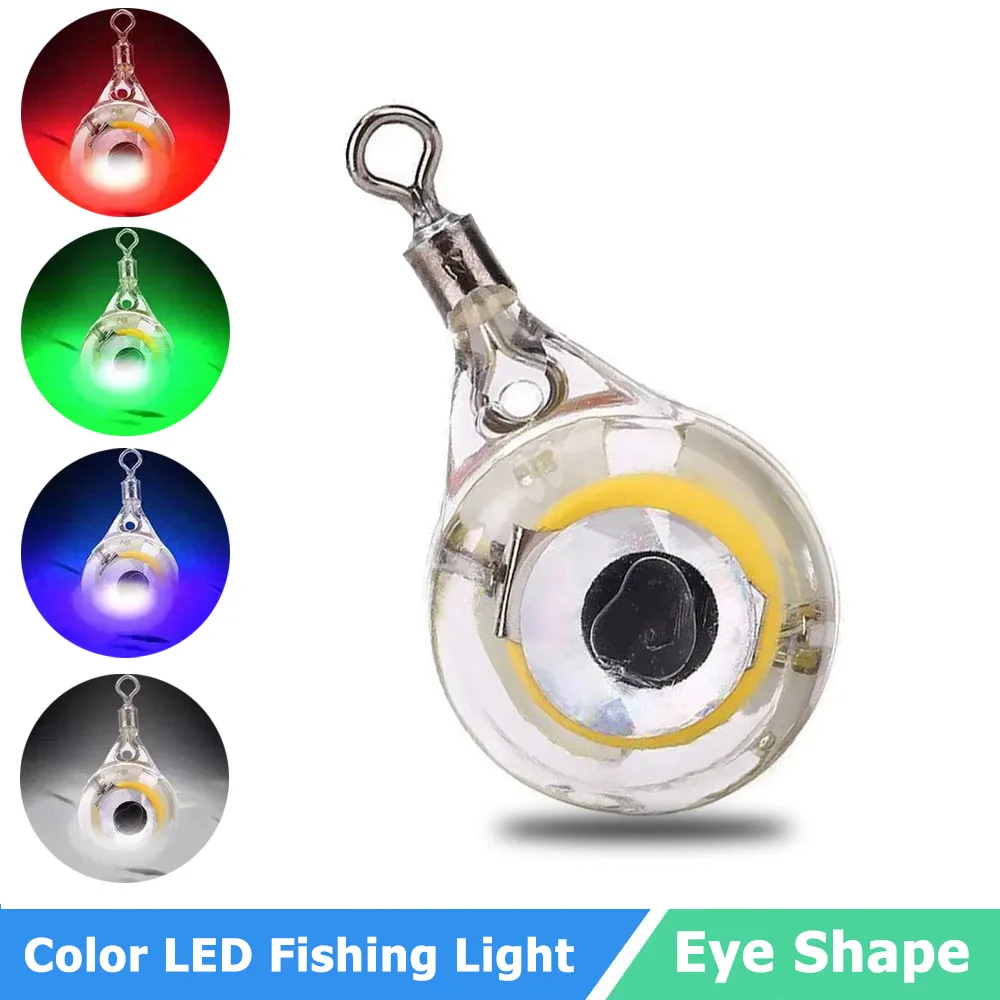 

C​olorful Waterproof LED Fshing Lure Light Mini Eye Shape Underwater Luminous LED Fishing Biat Lamp Red/Blue/Green/White Light