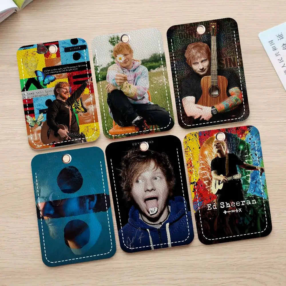 Llavero Singer E-Ed S-Sheeran con soporte para tarjetas de acceso, tarjeta de autobús y tarjeta de comida, funda protectora para tarjetas bancarias para mayor seguridad
