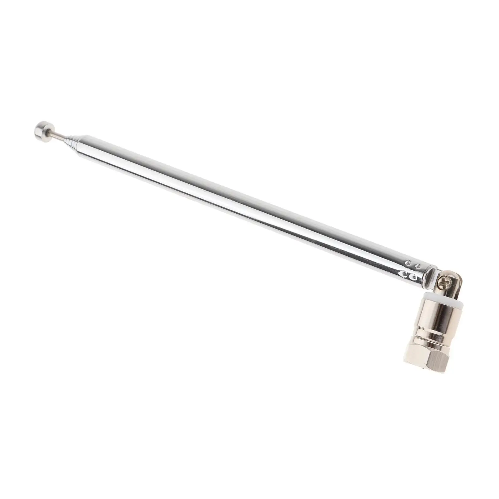 Telescopic Antenna Rod Replacement Silver Stainless Steel Durable for Indoor Stereo Receiver Radio TV