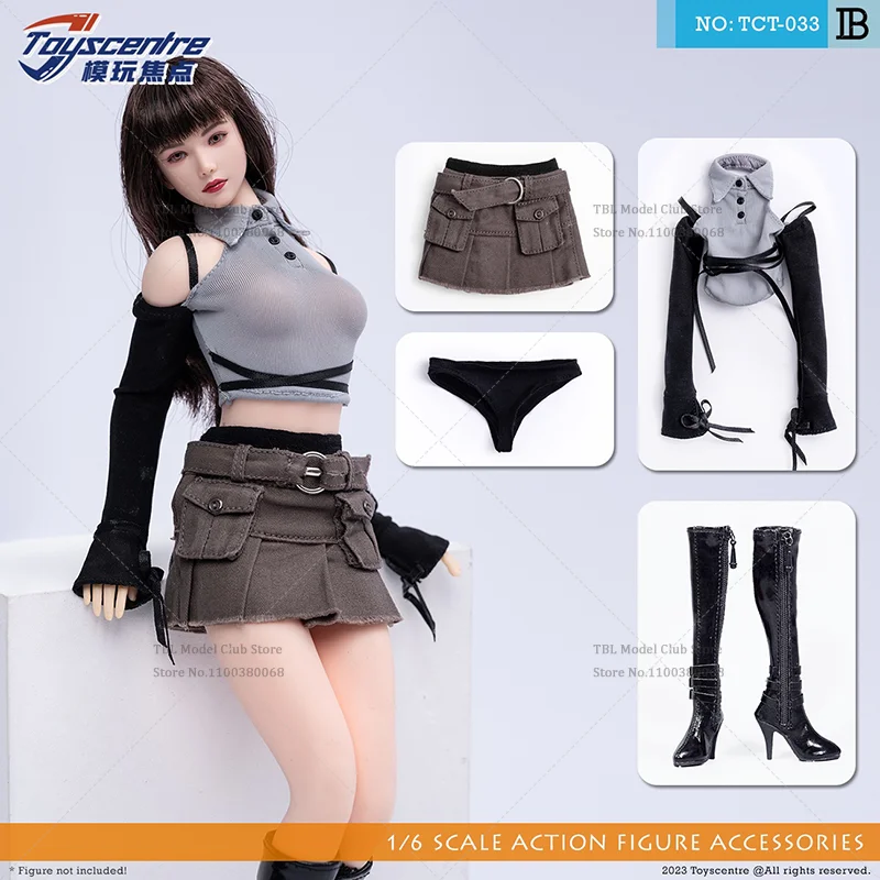 Toyscentre TCT-033 1/6 مقياس الملابس النسائية كول الشارع نمط المحاصيل القمم قبالة الكتف الزي ل 12 بوصة عمل الشكل الجندي #5