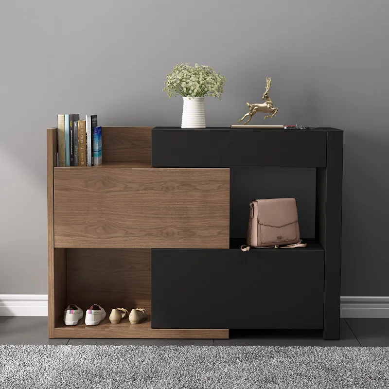 

Adjustable Wooden Shoe Rack Cupboard Italian Style Salon Living Room Shoe Cabinet Space Saving Luxury Mueble Zapatero Furniture