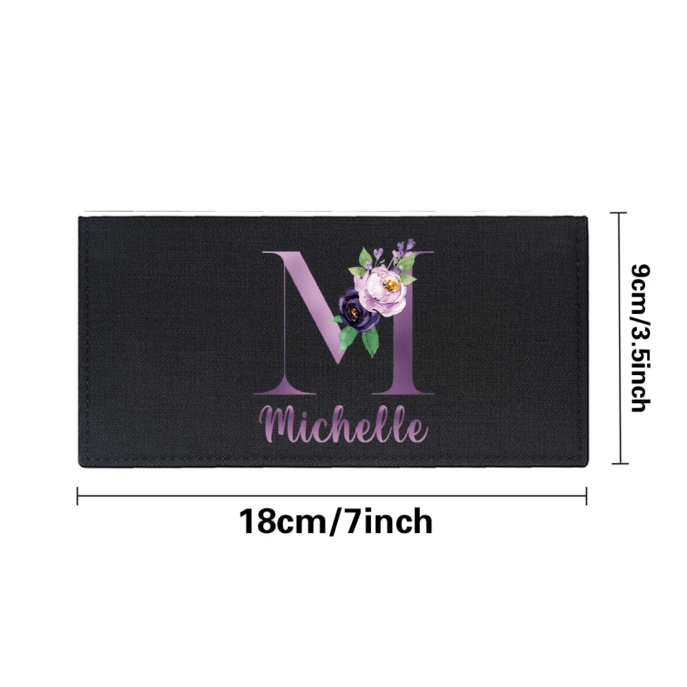 Personalized Customized Name Wallet Women Mini Pocketbook Big Capacity Money Clip Bank Card Storage Pack Multi-Function Purse