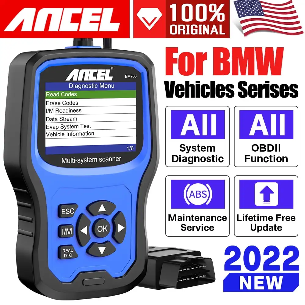 

Сканер OBD2 BM700 подходит для BMW Mini Rolls-Royce, инструмент диагностического сканирования всех систем, масло EPB, сброс калибровки SAS, многофункциональное обслуживание