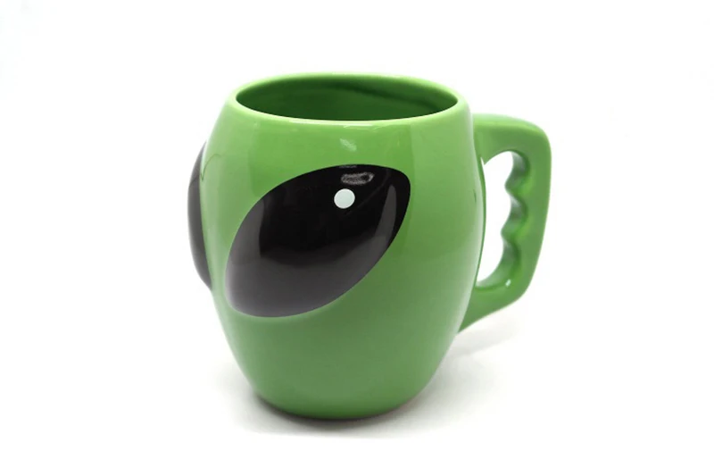 Creative Green Alien Coffee Mugs Cups of Coffee Cup Set Funny Mug Beer Cute and Different Cups Mug for Tea Mugs Free Shipping